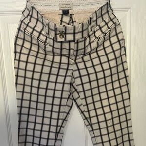 Anthropologie Checkered High-Rise Trousers